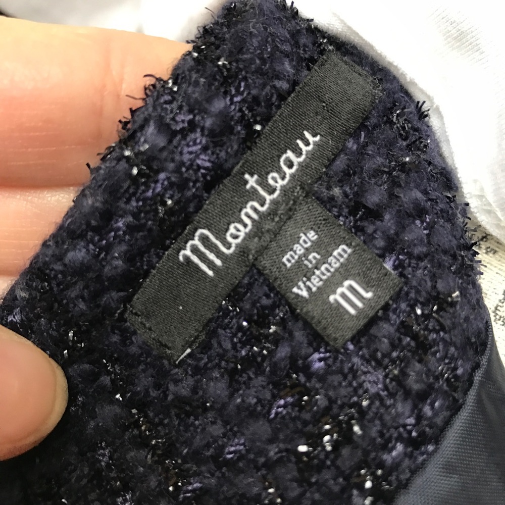 Victoria's Secret mini skirt navy blue plaid tweed - Picture 9 of 9